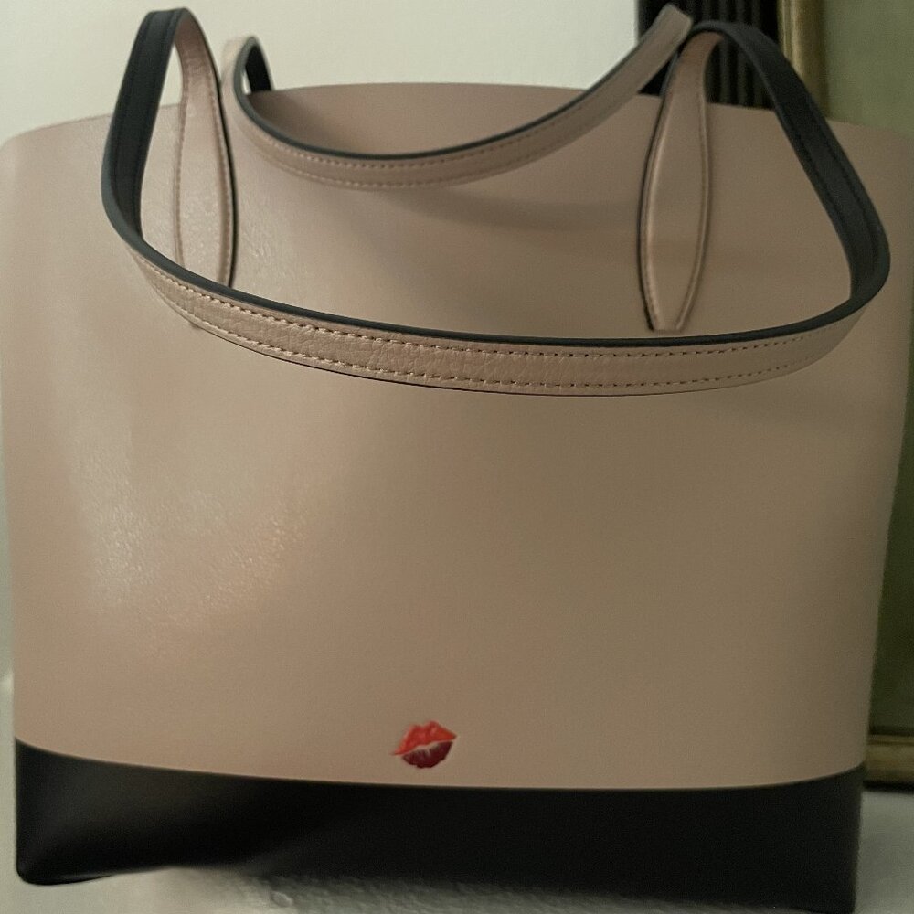 Pink and Black Kate Spade Minnie Mouse tote